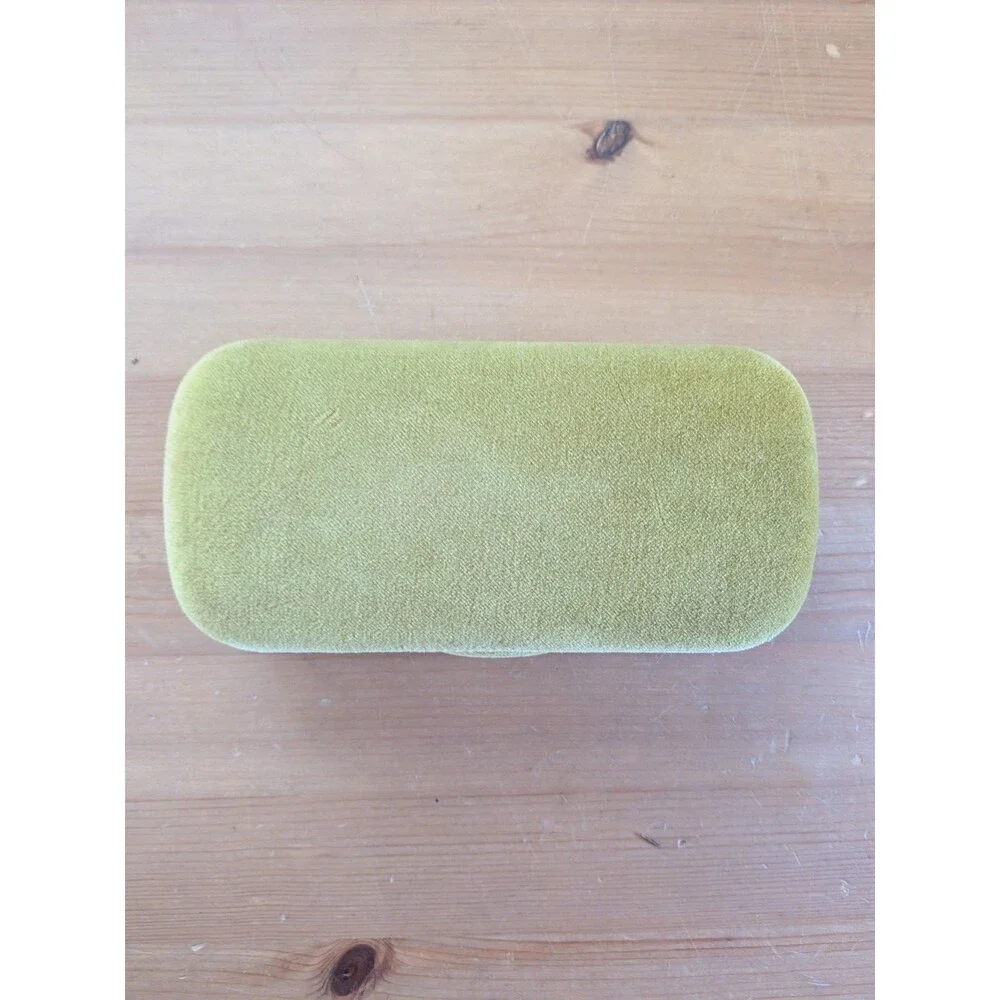 Gucci Sunglasses Case Velvet Chartreuse Green Clamshell